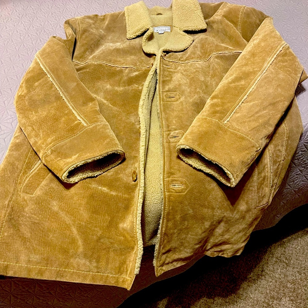 New suede/leather bomber!
